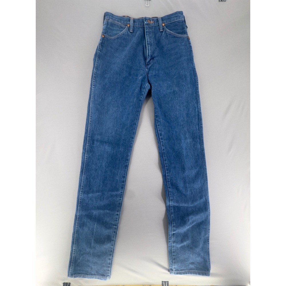 Vtg Wrangler 13MWZ Jeans 30x38 Made in USA Cowboy Cut Heavy Denim 90s Mens